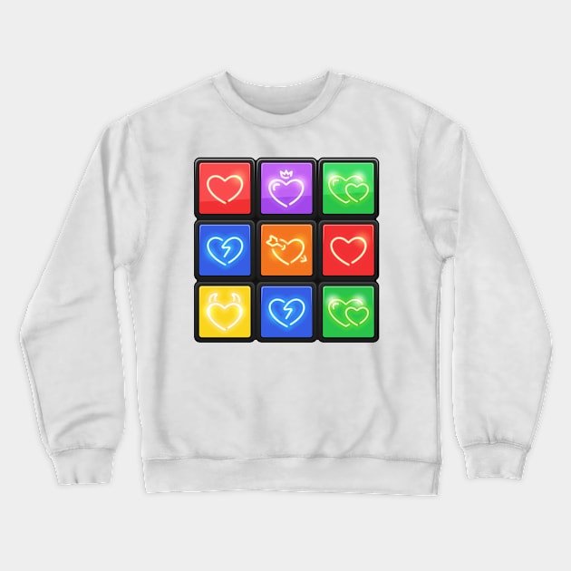 Rubik's Cube with Love Puzzle Crewneck Sweatshirt by Voysla